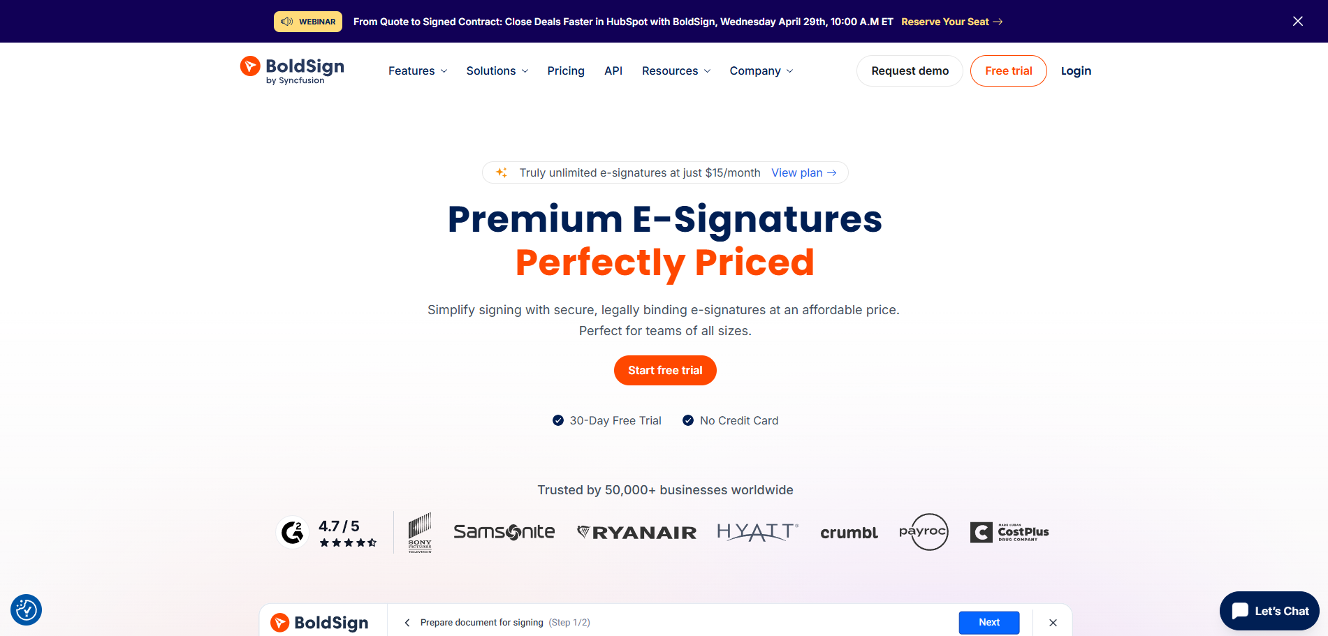 BoldSign product preview