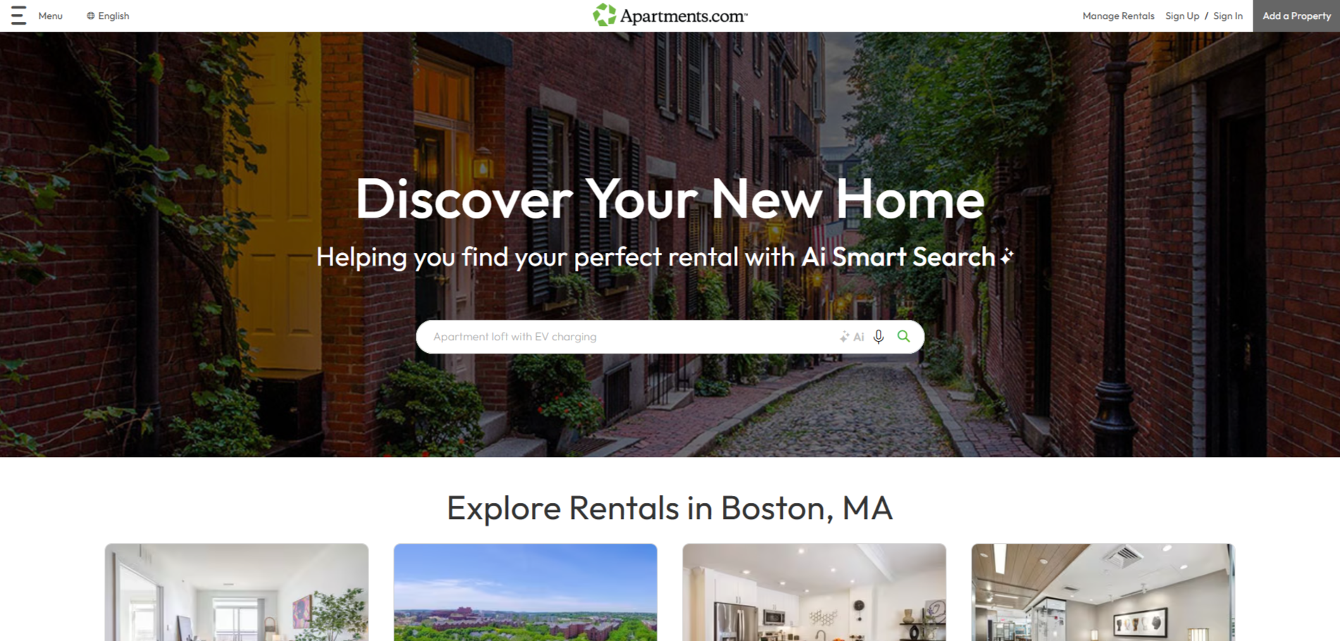 Apartments.com product preview