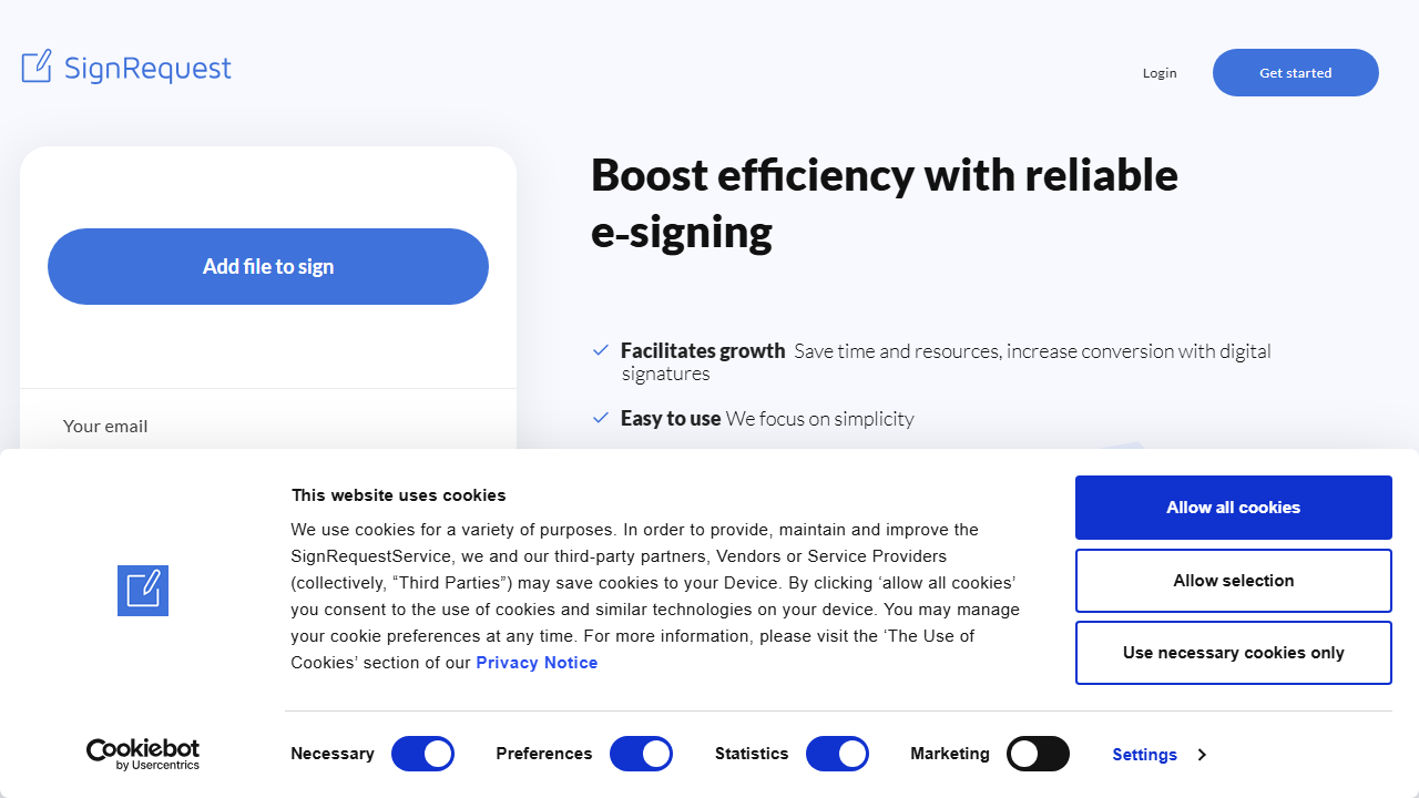 SignRequest product preview