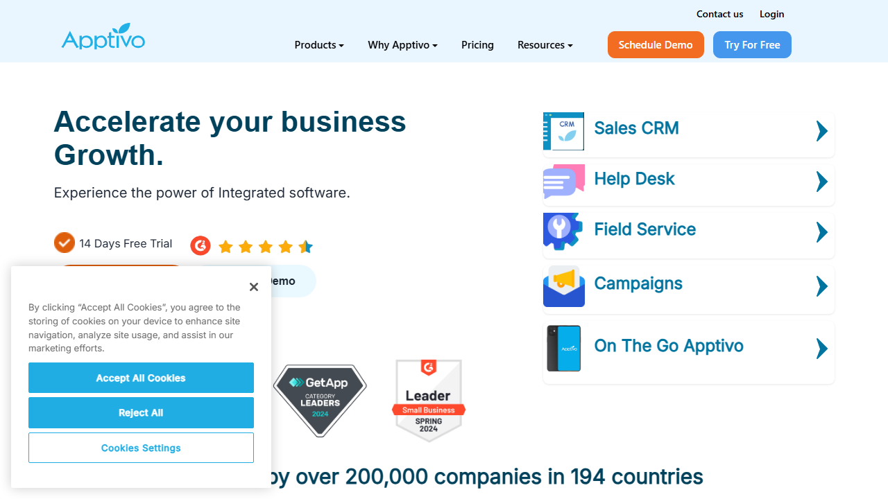 Apptivo product preview