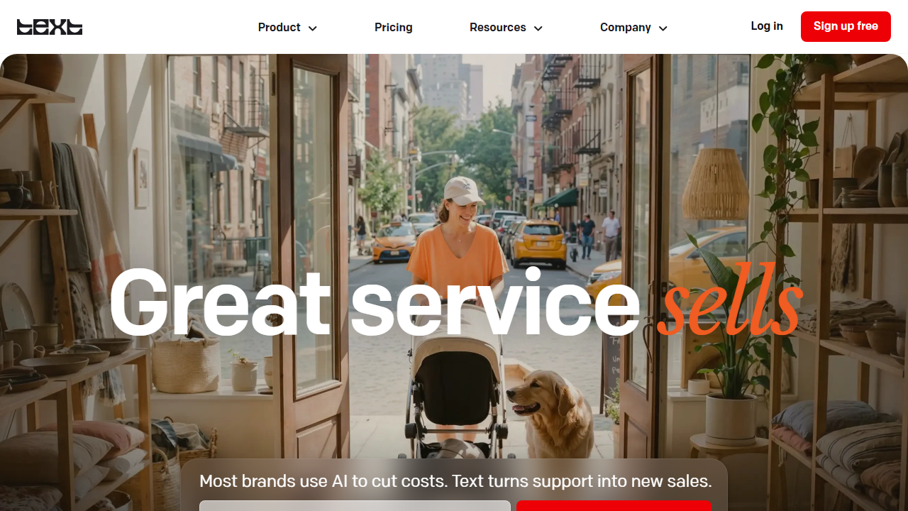 Text App product preview