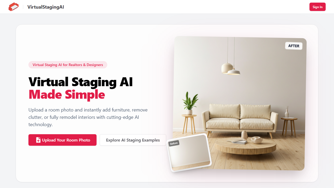 VirtualStagingAI product preview