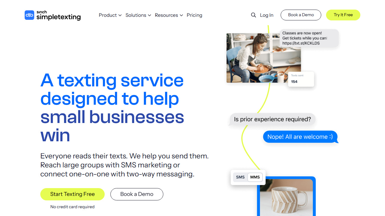 SimpleTexting product preview