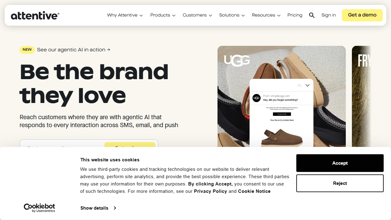 Attentive product preview