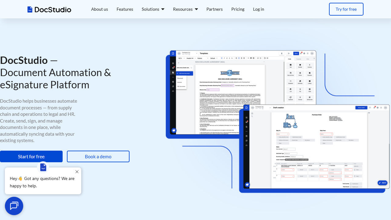 DocStudio product preview