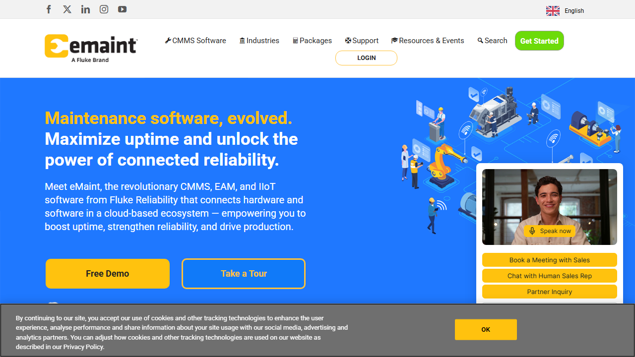 eMaint CMMS product preview