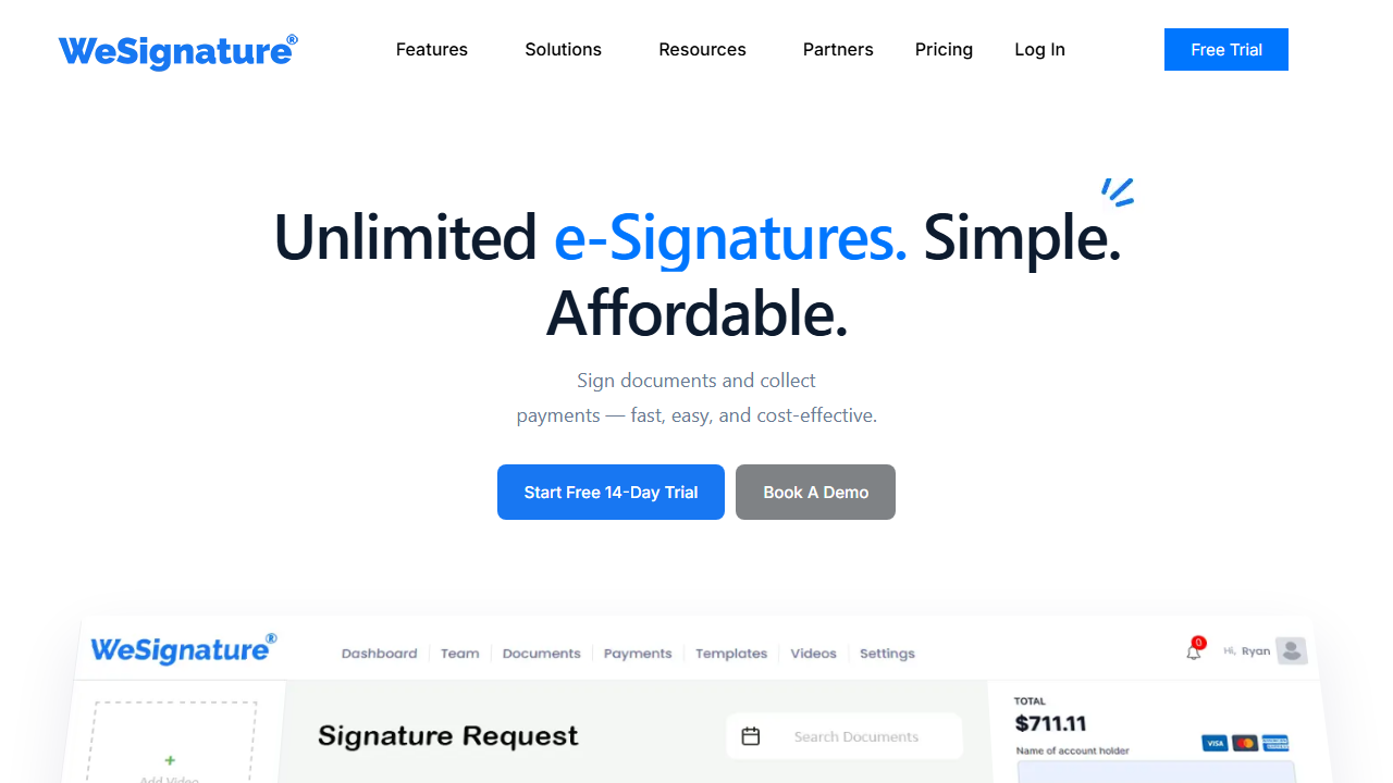 WeSignature product preview