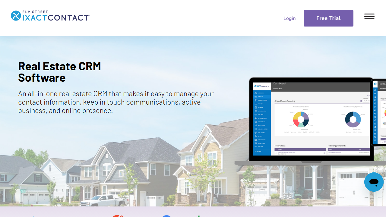 IXACT Contact Real Estate CRM product preview