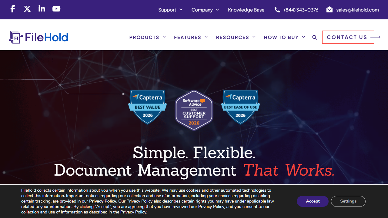 FileHold Document Management Software product preview