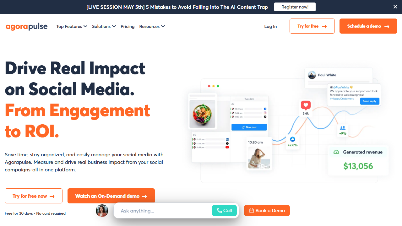 Agorapulse product preview
