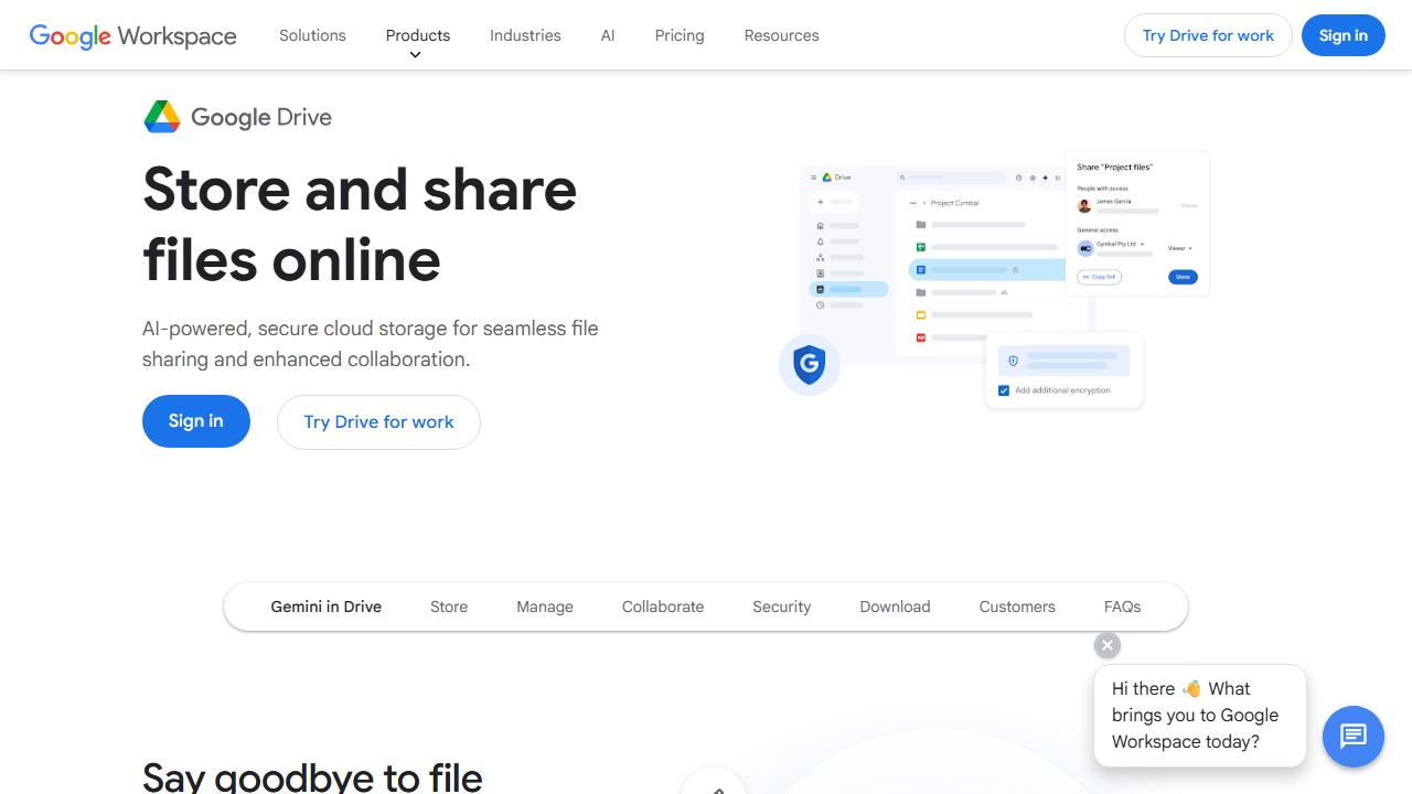 Google Drive product preview