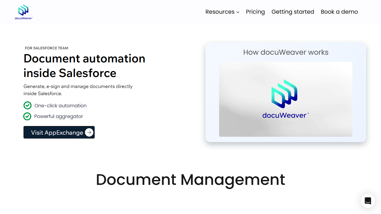 DocuWeaver product preview
