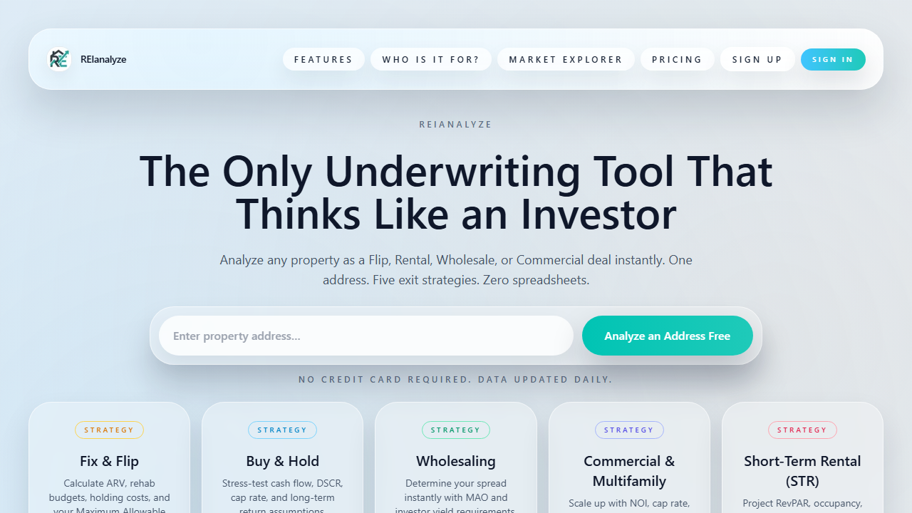 REIanalyze product preview